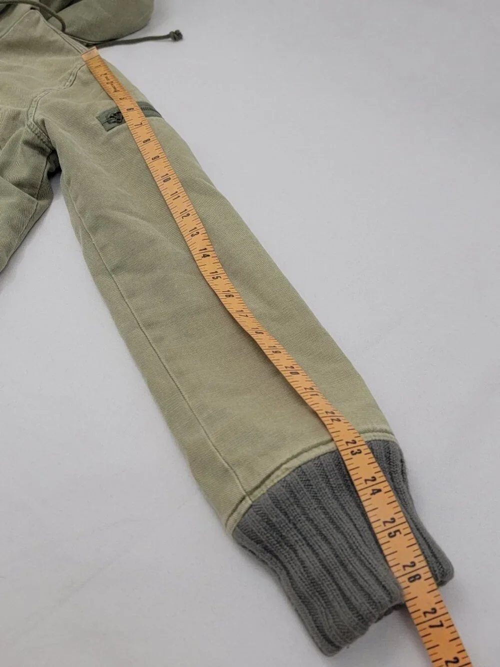 ABERCROMBIE & FITCH Womens Jacket M Cropped GREEN Utility Bomber Quilted VTG Y2K - Picture 13 of 15